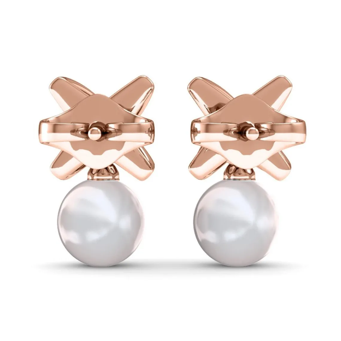 MYC-Paris Boucles d’oreilles Femme - DE0246-RG Laiton Doré rose | Femme Boucles D'Oreilles