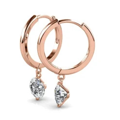 MYC-Paris Boucles d’oreilles Femme - DE0228-RG Laiton Doré rose | Femme Boucles D'Oreilles