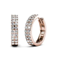 MYC-Paris Boucles d’oreilles Femme - DE0220-RG Laiton Doré rose | Femme Boucles D'Oreilles