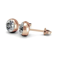 MYC-Paris Boucles d'oreilles Femme - DE0208-RG Laiton Doré rose | Femme Boucles D'Oreilles
