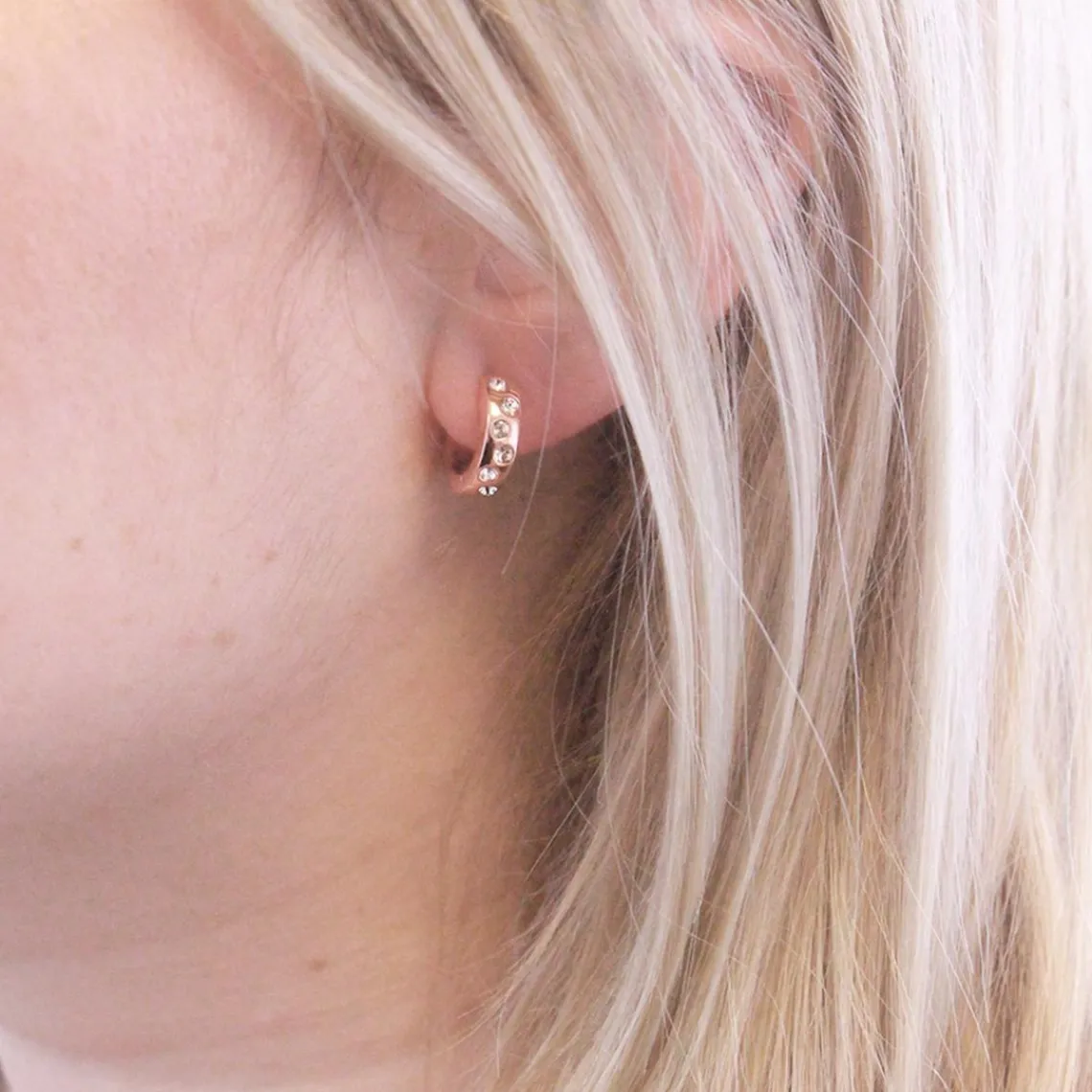 MYC-Paris Boucles d’oreilles Femme EVIDENCE - DE0152-RG Laiton Doré rose | Femme Boucles D'Oreilles