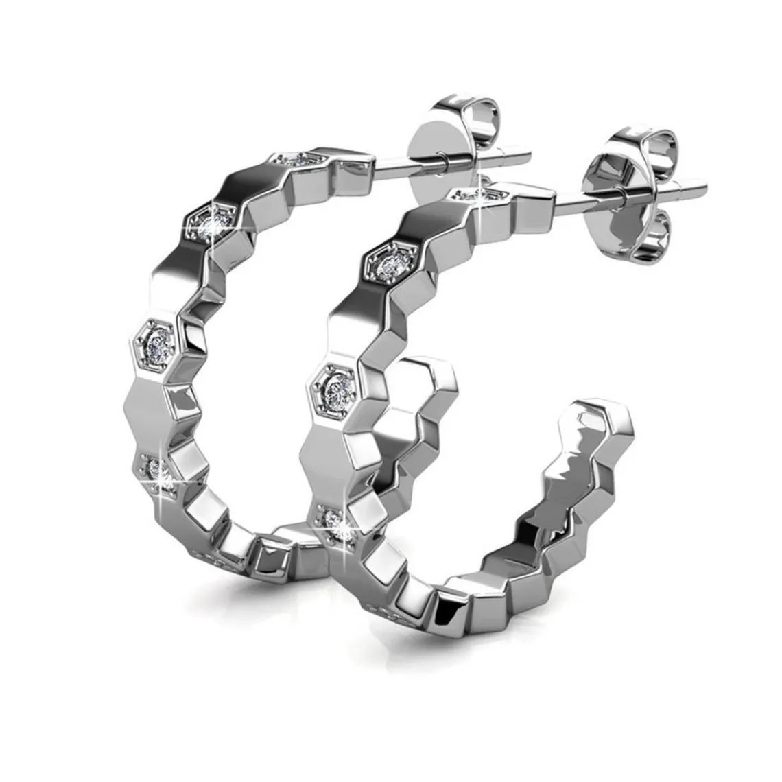 MYC-Paris Boucles d’oreilles Femme - DE0136-S Laiton Argent | Femme Boucles D'Oreilles