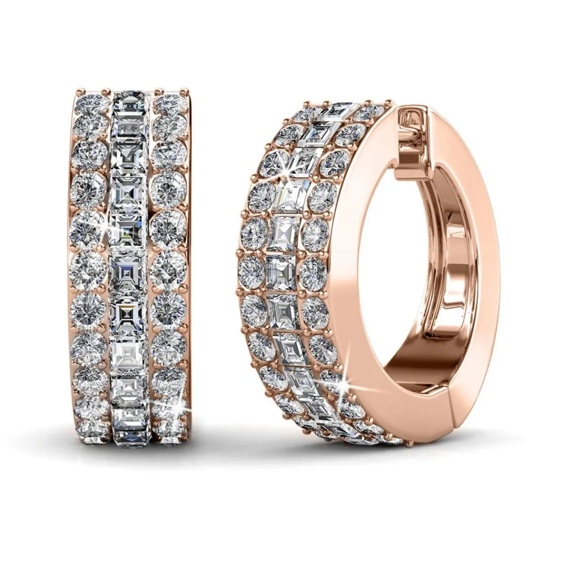MYC-Paris Boucles d’oreilles Femme - DE0057-RG Laiton Doré rose | Femme Boucles D'Oreilles