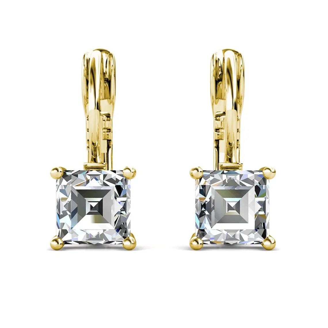 MYC-Paris Boucles d’oreilles Femme Square - DE0007-G-C Laiton Doré | Femme Boucles D'Oreilles