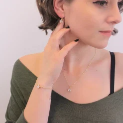 MYC-Paris Boucles d’oreilles Femme Square - DE0007-G-C Laiton Doré | Femme Boucles D'Oreilles