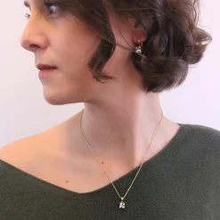 MYC-Paris Boucles d’oreilles Femme Square - DE0007-G-C Laiton Doré | Femme Boucles D'Oreilles