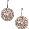 Fossil Bijoux Boucles d'oreilles Fossil JF01737791 - Boucles d'oreilles Rondes Rosées | Femme Boucles D'Oreilles