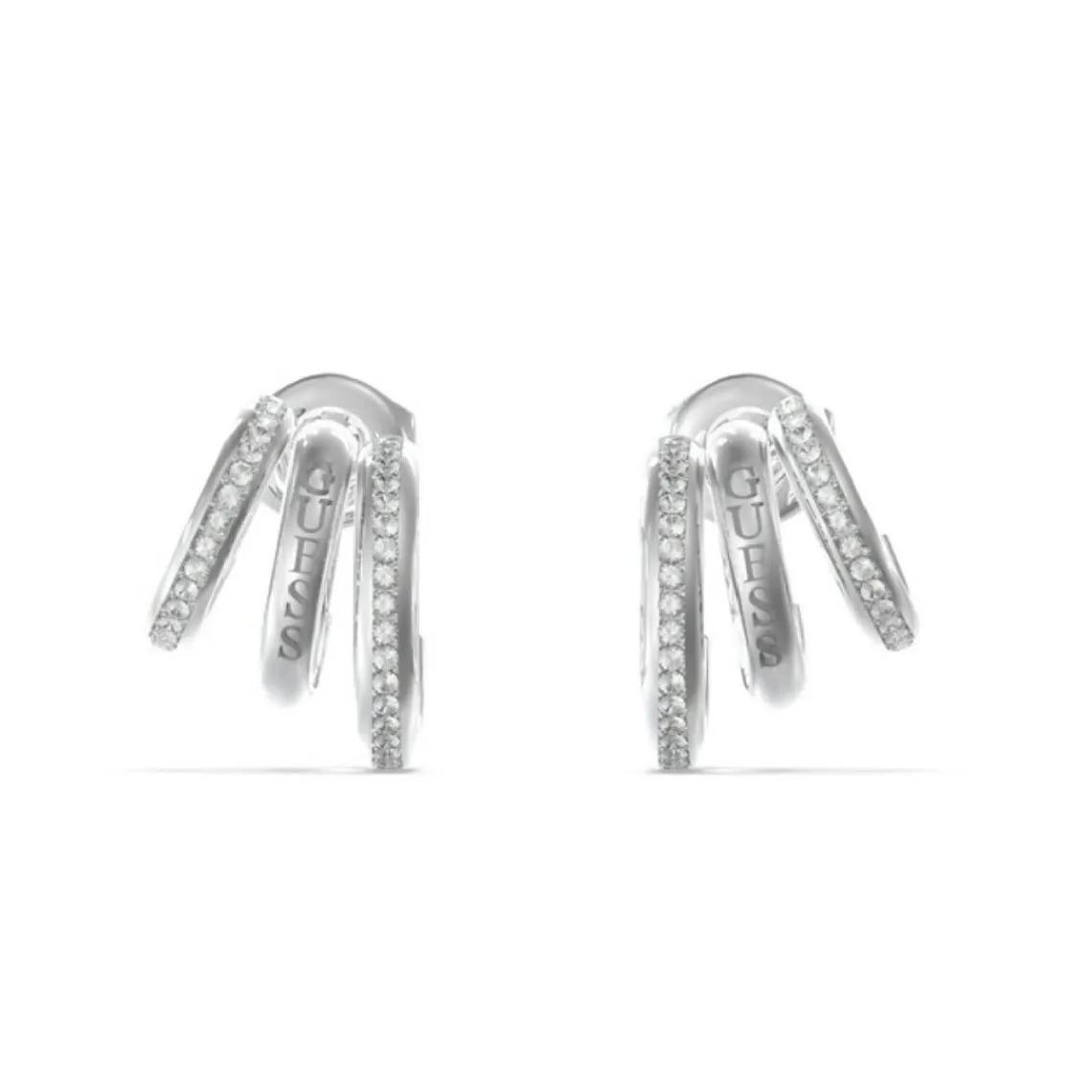 Guess Bijoux Boucles d'oreilles JUBE03302JWRH - Acier Argenté | Femme Boucles D'Oreilles