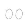 Guess Bijoux Boucles D'Oreilles Hoops I Did It Again Acier Rhodié Carrées Extra Légères | Femme Boucles D'Oreilles