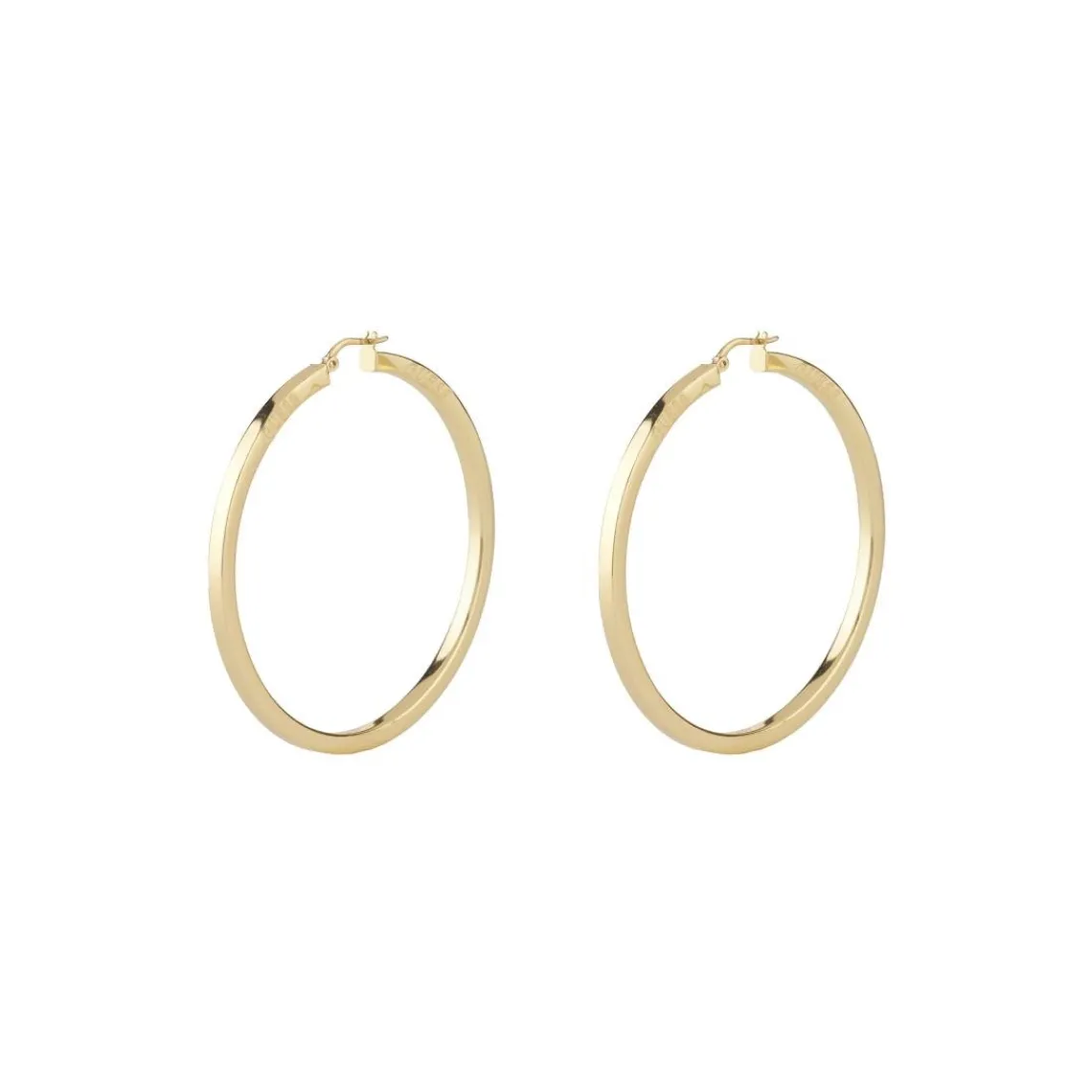 Guess Bijoux Boucles D'Oreilles Hoops I Did It Again Acier Doré Carrées Extra Légères | Femme Boucles D'Oreilles