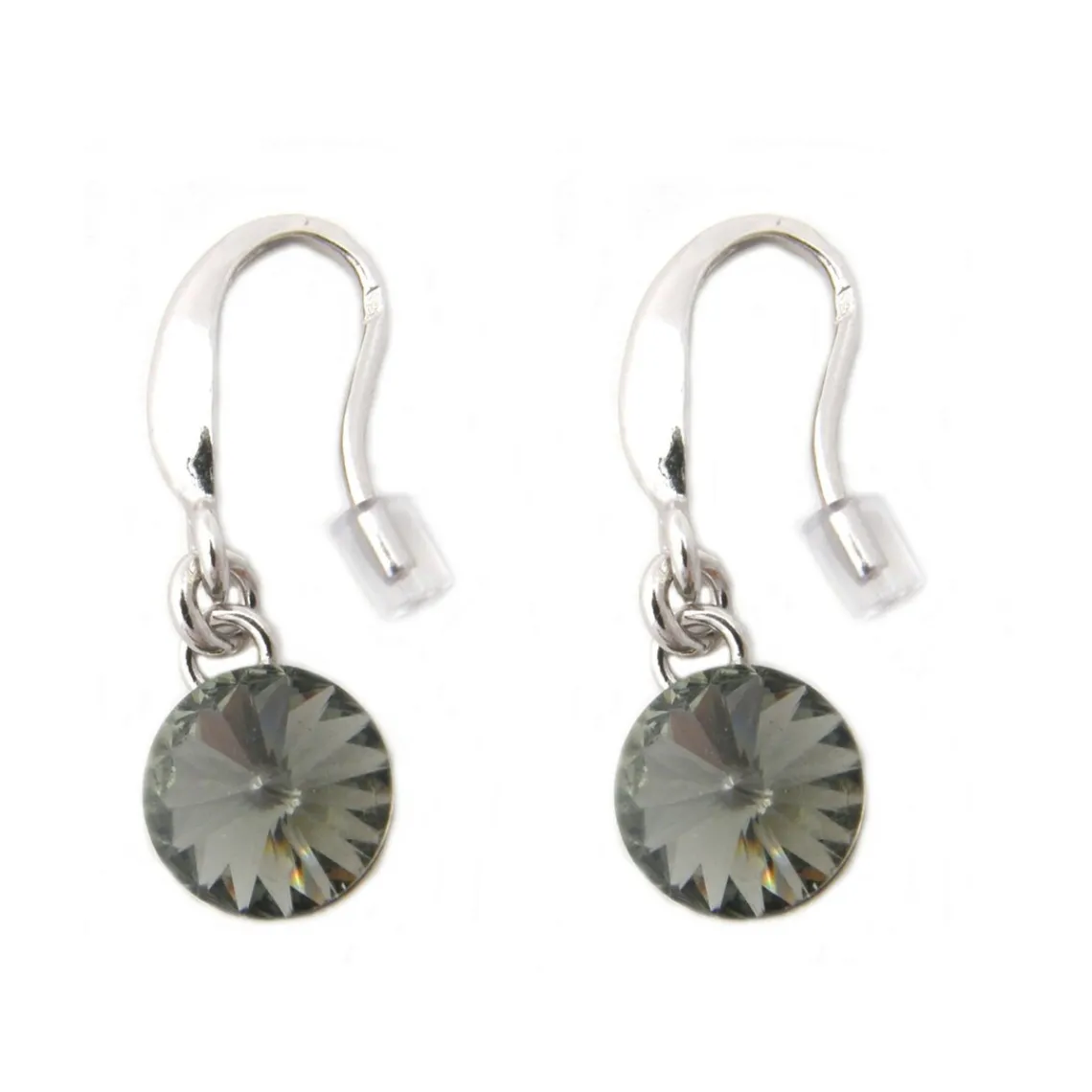Indicolite Boucles d'oreilles Emily BOCREMISINI - Boucles d'oreilles Argent A925/00 Cristaux Swarovski gris | Femme Boucles D'Oreilles