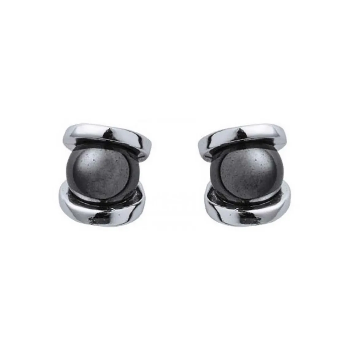 Jourdan Boucles d'Oreilles ATLAS AJS085HE - Boucles d'Oreilles En Argent et Hematite | Femme Boucles D'Oreilles