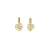 Guess Bijoux Boucles d'oreilles JUBE03098JWYG - HEART CAGE Acier Doré | Femme Boucles D'Oreilles
