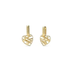 Guess Bijoux Boucles d'oreilles JUBE03098JWYG - HEART CAGE Acier Doré | Femme Boucles D'Oreilles