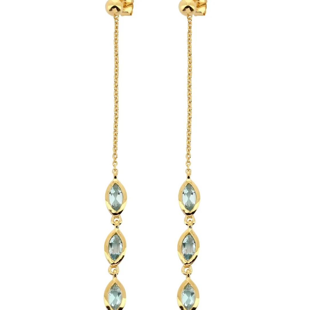 Kosma Paris Boucles d'oreilles Kira Doré & Topaz | Femme Boucles D'Oreilles