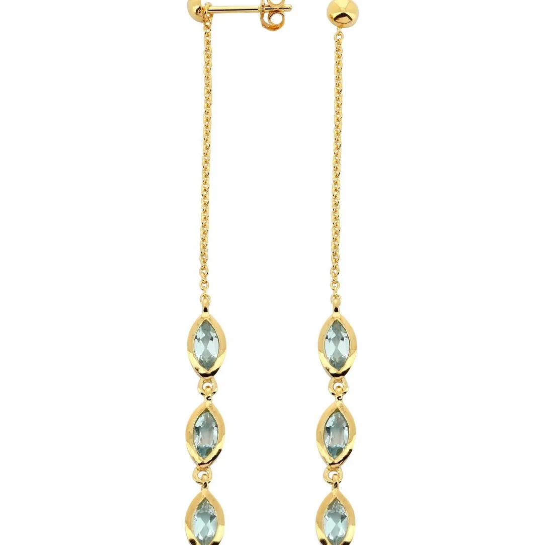 Kosma Paris Boucles d'oreilles Kira Doré & Topaz | Femme Boucles D'Oreilles