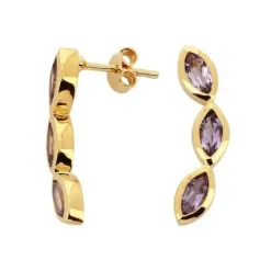 Kosma Paris Boucles d'oreilles Kosma Kira BES22978-SAM - Métal Doré & Améthyste Femme | Femme Boucles D'Oreilles