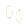 Les Interchangeables Boucles d'oreilles A59248 - Creoles Coeurs GM Dorées | Femme Boucles D'Oreilles