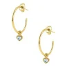 Les Interchangeables Boucles d'oreilles A59247 - Creoles Coeurs Dorées | Femme Boucles D'Oreilles