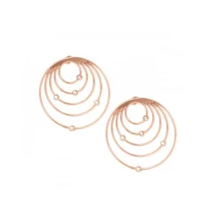 Les Interchangeables Boucles d'oreilles A59172 - Creoles Orbite GM Doré Rose | Femme Boucles D'Oreilles