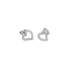 Lotus Silver Boucles d'oreilles Lotus Style LP1519-4-1 - Boucles d'oreilles Coeur Argent Strass Chic Femme | Femme Boucles D'Oreilles