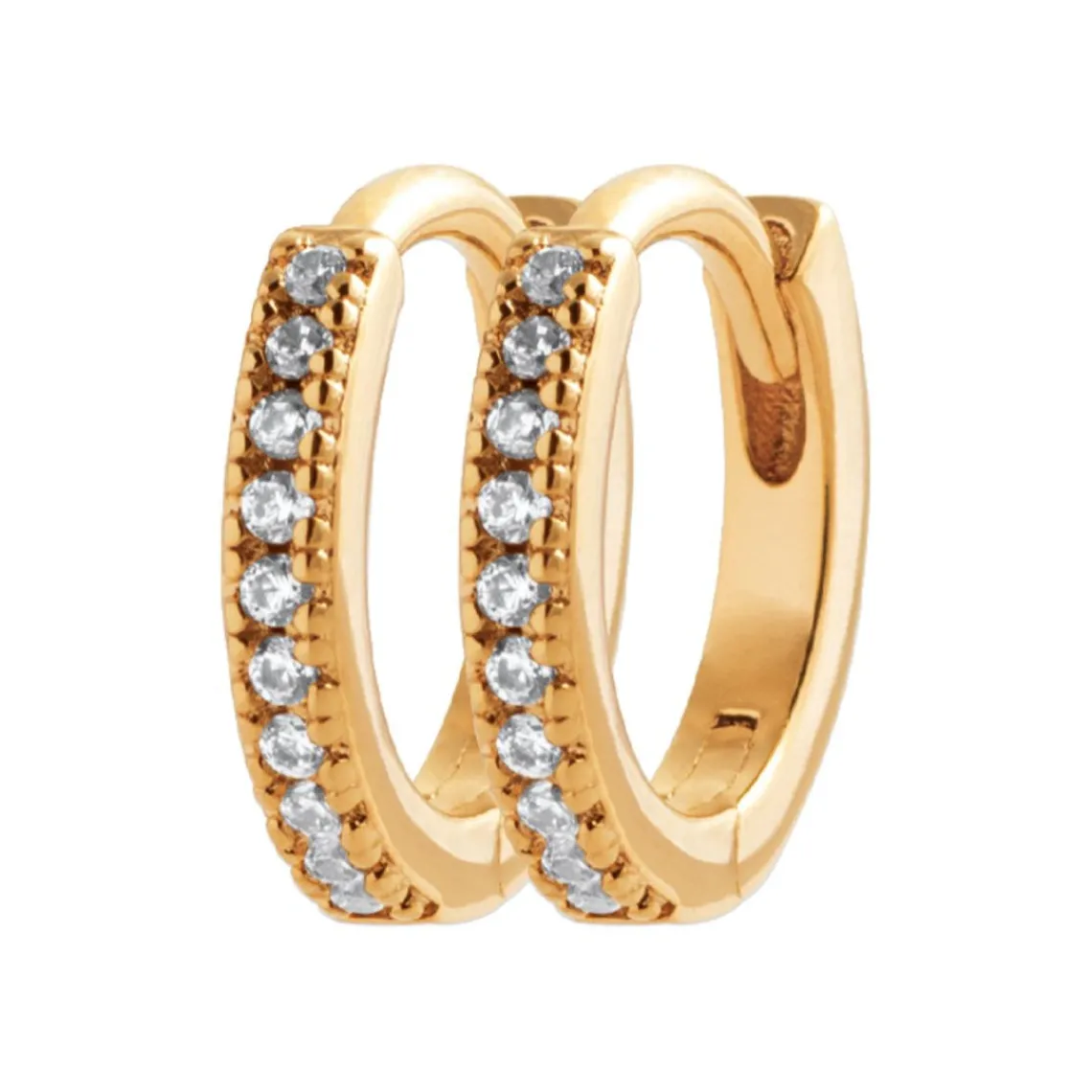 Maison de la Bijouterie Boucles d'oreilles mini créoles 11mm plaqué or Y634ZZ0 | Femme Boucles D'Oreilles