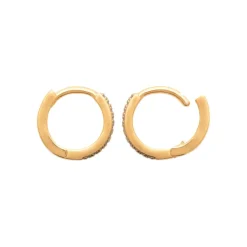 Maison de la Bijouterie Boucles d'oreilles mini créoles 11mm plaqué or Y634ZZ0 | Femme Boucles D'Oreilles