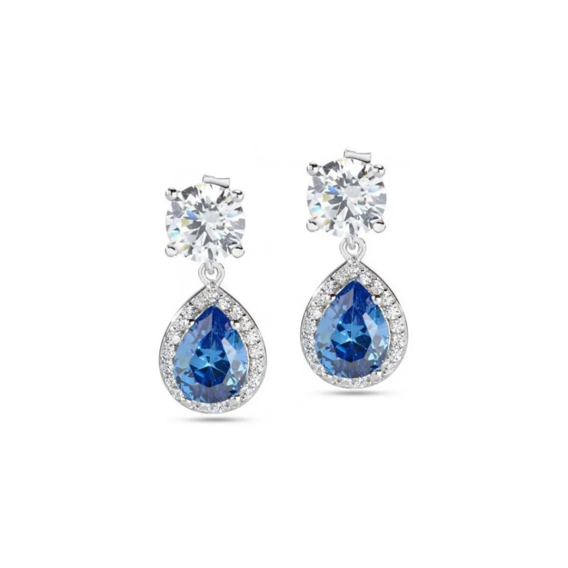 Morellato Bijoux Boucles d'oreilles Morellato SAIW10 - Boucles d'oreilles Cristaux Bleu Brillant | Femme Boucles D'Oreilles