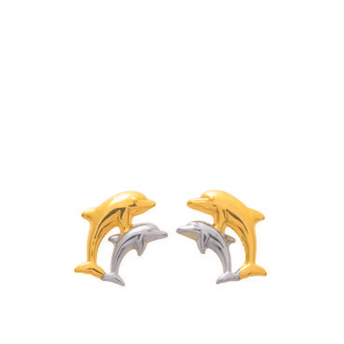 Stella Boucles d'oreilles Papillons laqués roses et bleus or 750/1000 jaune (18K) | Femme Boucles D'Oreilles|Boucles D'Oreilles