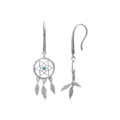 Maison de la Bijouterie Boucles d'oreilles Pendantes fantaisie argent Z530530 | Femme Boucles D'Oreilles