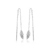 Maison de la Bijouterie Boucles d'oreilles Pendantes femme plume Argent W5YV600 | Femme Boucles D'Oreilles