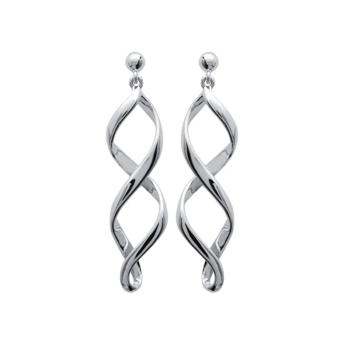 Maison de la Bijouterie Boucles d'oreilles Pendantes torsadées Argent W364U00 | Femme Boucles D'Oreilles