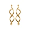 Maison de la Bijouterie Boucles d'oreilles Pendantes torsadées plaqué or Y364U00 | Femme Boucles D'Oreilles