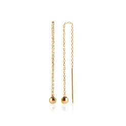 Maison de la Bijouterie Boucles d'oreilles Pendantes perle plaqué or Y5Z3500 | Femme Boucles D'Oreilles