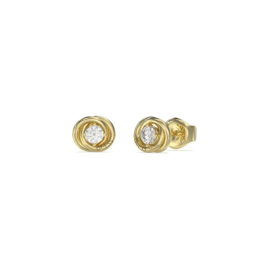 Guess Bijoux Boucles D'Oreilles Perfect Acier Doré Puces Et Zircons Cubiques 8 Mm | Femme Boucles D'Oreilles