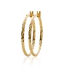 Maison de la Bijouterie Boucles d'oreilles plaqué or créoles torsadées 30mm Y6Z5Y30 | Femme Boucles D'Oreilles
