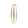 Maison de la Bijouterie Boucles d'oreilles plaqué or créoles torsadées 60mm Y6Z5Y60 | Femme Boucles D'Oreilles