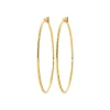 Maison de la Bijouterie Boucles d'oreilles plaqué or créoles 50mm Y6Z4U50 | Femme Boucles D'Oreilles