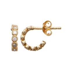 Maison de la Bijouterie Boucles d'oreilles plaqué or créoles 10mm Y50UVZ0 | Femme Boucles D'Oreilles