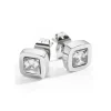 Sector Bijoux Boucles d'oreilles Sector SACZ01 - Boucles d'oreilles Cristal Carrées Argentées | Femme Boucles D'Oreilles