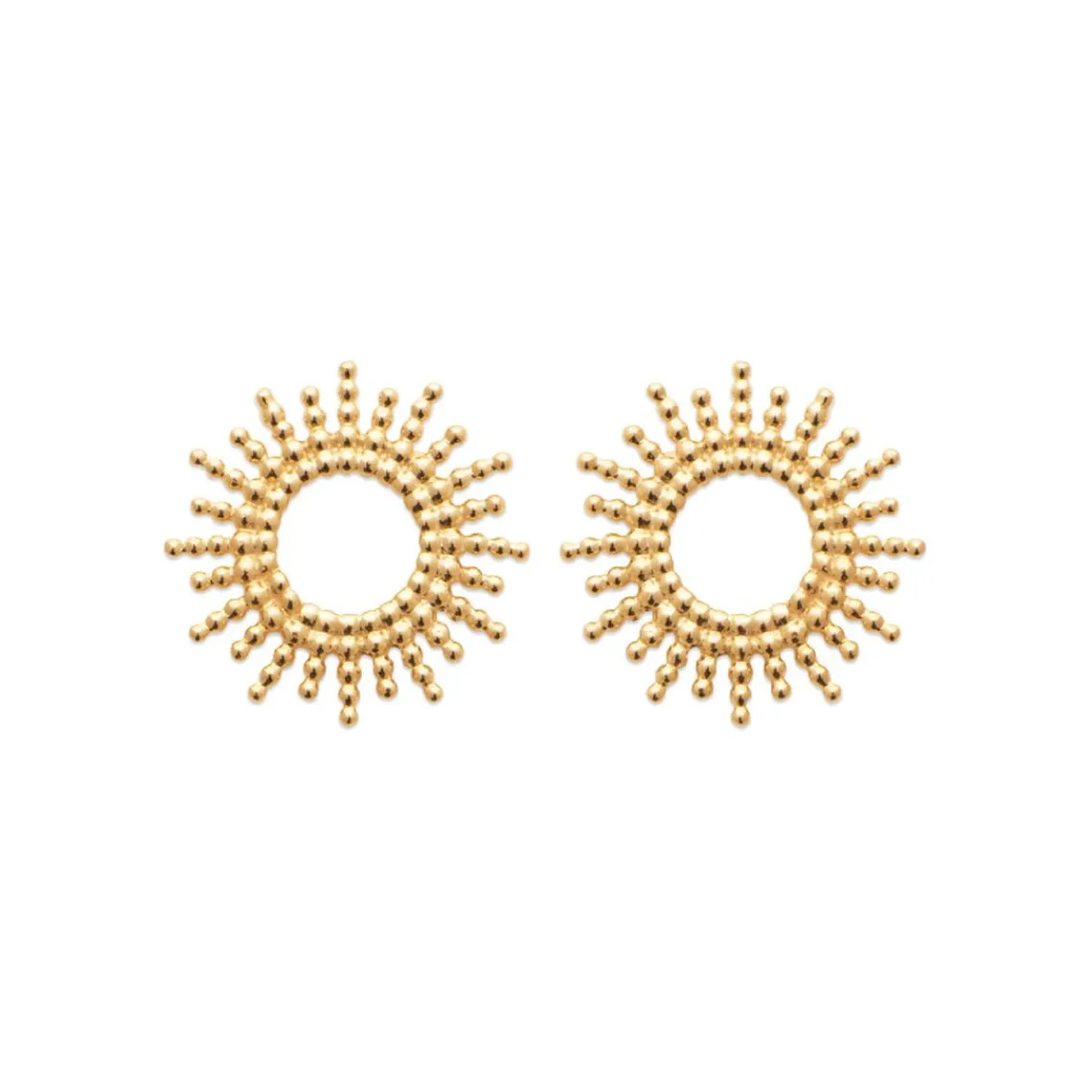 Maison de la Bijouterie Boucles d'oreilles Soleil femme plaqué or - Y564V00 | Femme Boucles D'Oreilles