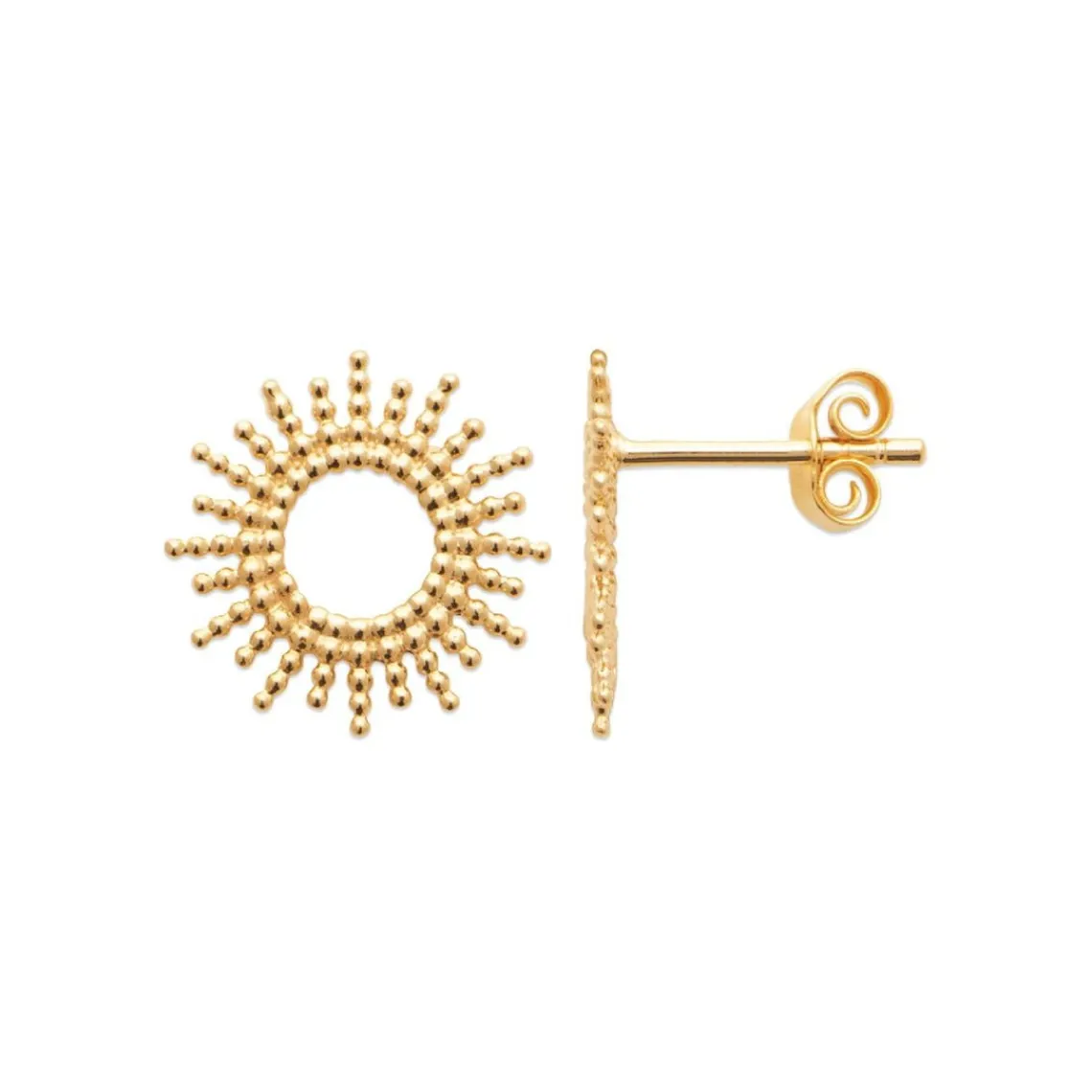 Maison de la Bijouterie Boucles d'oreilles Soleil femme plaqué or - Y564V00 | Femme Boucles D'Oreilles