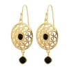 Kosma Paris Boucles d'oreilles Stella Doré & Onyx Noir | Femme Boucles D'Oreilles