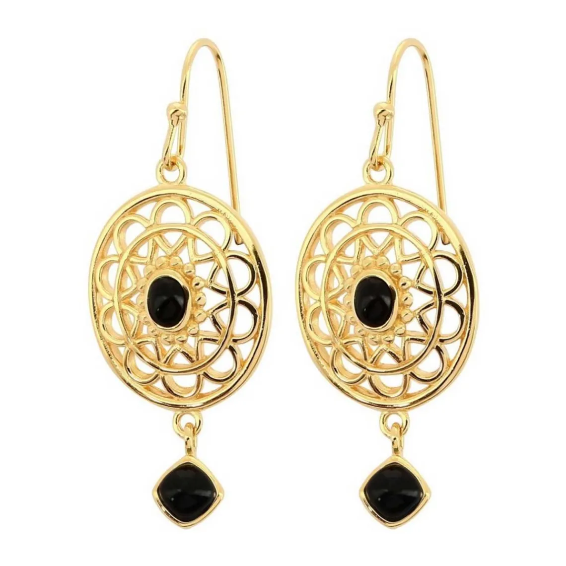 Kosma Paris Boucles d'oreilles Stella Doré & Onyx Noir | Femme Boucles D'Oreilles