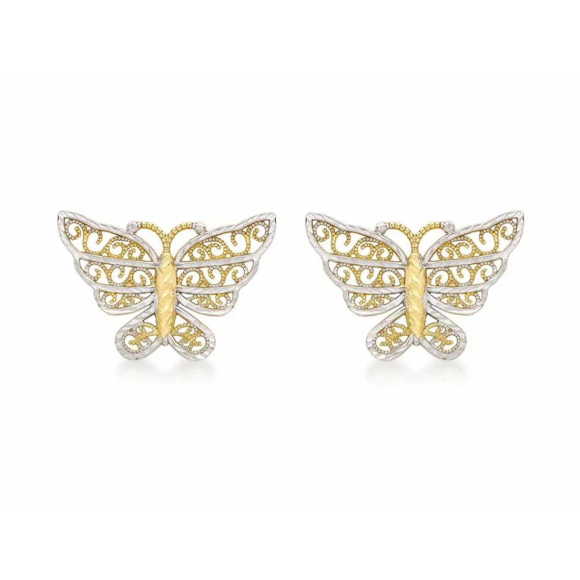 Stella Boucles d'oreilles 2-55-6059 Or Jaune et Blanc | Femme Boucles D'Oreilles
