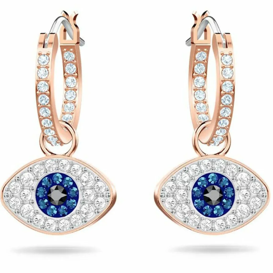 Swarovski Bijoux Boucles d'oreilles 5425857 - Acier Doré Rose Cristaux Swarovski Yeux Bleux Femme | Femme Boucles D'Oreilles