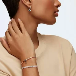 Swarovski Bijoux Boucles d'oreilles 5425857 - Acier Doré Rose Cristaux Swarovski Yeux Bleux Femme | Femme Boucles D'Oreilles