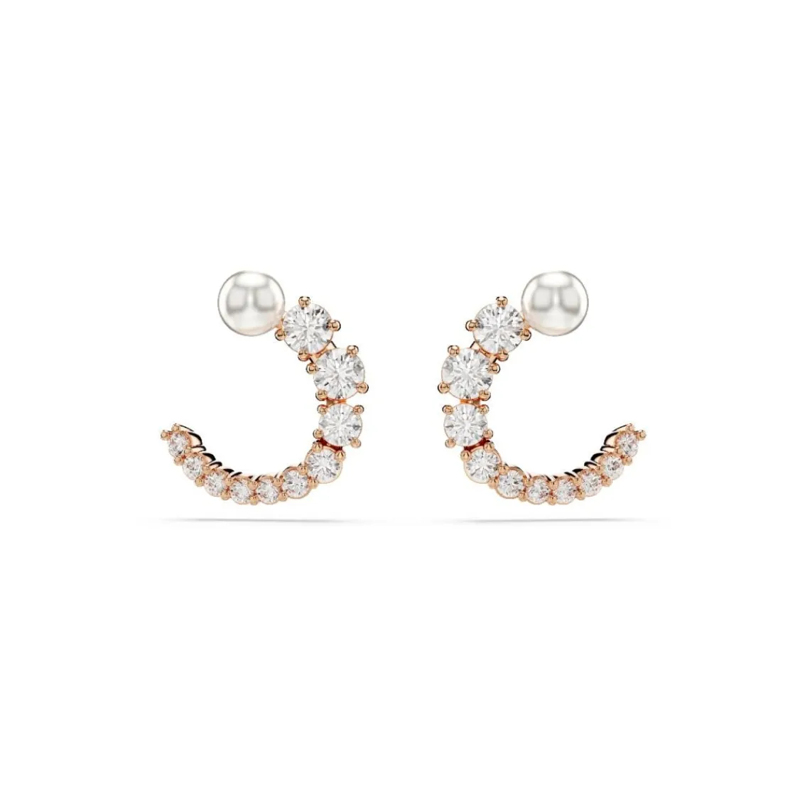 Swarovski Bijoux Boucles d'oreilles Swarovski - Matrix Plaqué Or Rose | Femme Boucles D'Oreilles