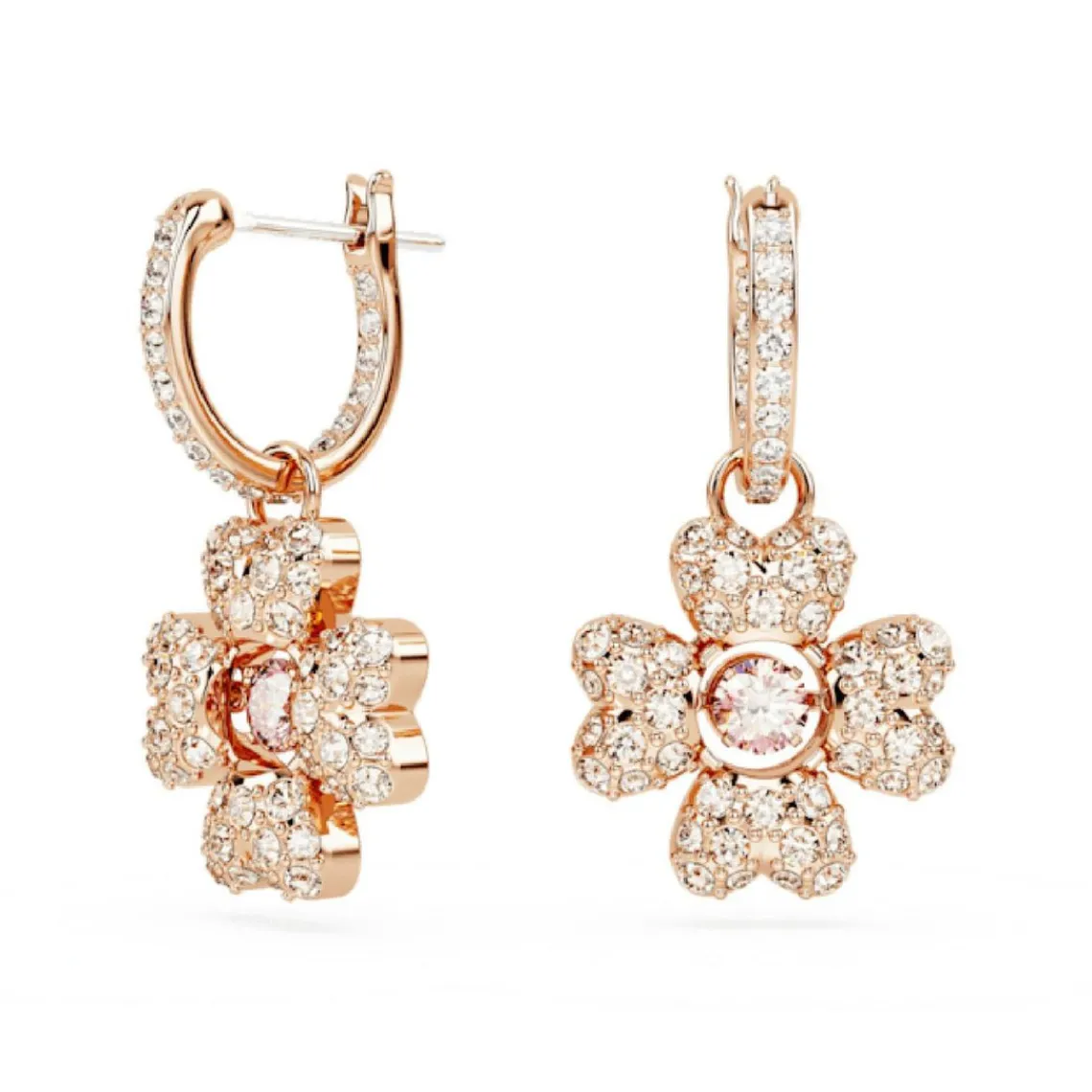 Swarovski Bijoux Boucles d'oreilles Swarovski Idyllia 5674212 - PE MN CZ Clover Silk/ROS | Femme Boucles D'Oreilles