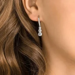 Swarovski Bijoux Boucles d'oreilles 5416155 - Acier Argenté Cristaux Swarovski Femme | Femme Boucles D'Oreilles